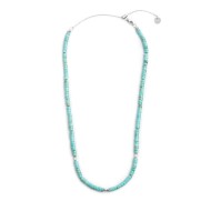 Collana catena a foglia e collana con pietre a rondelle