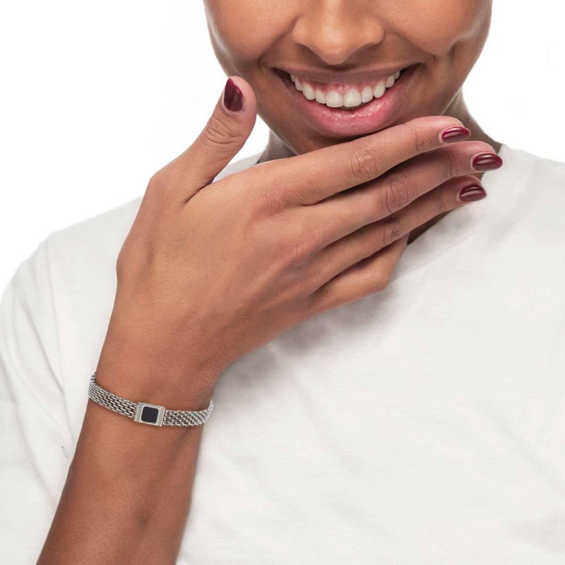 Bracciale elementi in pietra e bracciale con pietra centrale