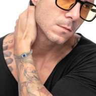 Bracciale elementi in pietra e bracciale con pietra centrale