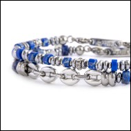 Bracciale con pietre a rondella e bracciale con sodalite