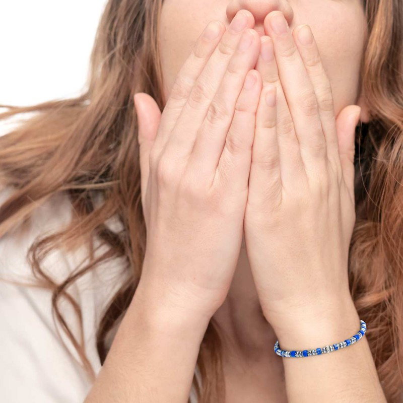 Bracciale con pietre a rondella e bracciale con sodalite