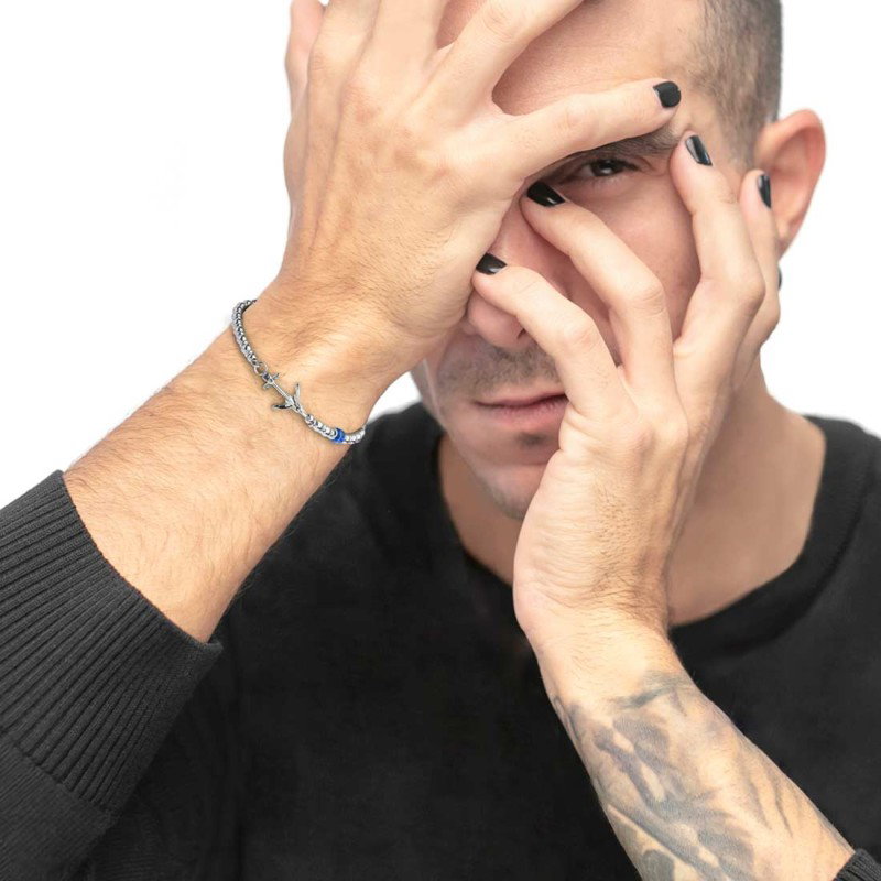 Bracciale con ancora e bracciale con sodalite