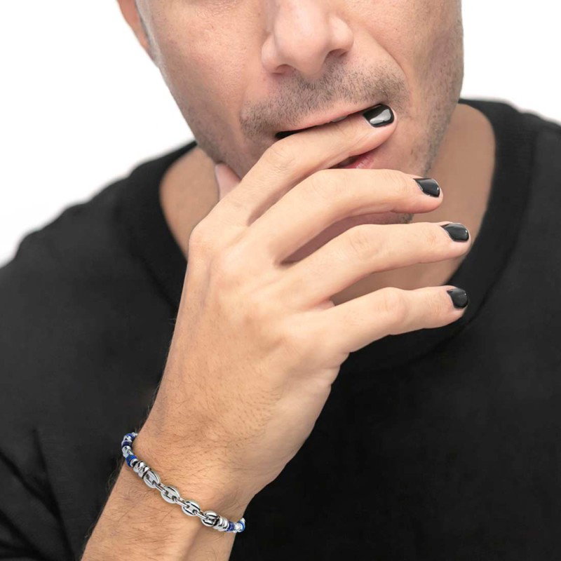 Bracciale con ancora e bracciale con sodalite