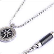 Collana rosa dei venti e collana con elemento in pietra