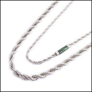 Collana catena a corda e collana con elemento in pietra