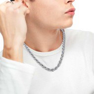 Collana catena a corda e collana con elemento in pietra