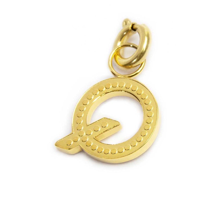 Collana con perle e lettera con cristalli