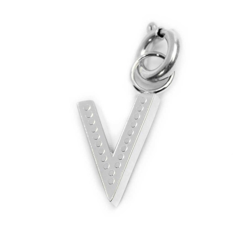 Collana con perle e lettera con cristalli