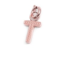 Bracciale con perle di fiume e bracciale a sfere con charm lettera cristalli