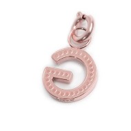 Bracciale con perle di fiume e bracciale a sfere con charm lettera cristalli