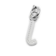 Bracciale con perle di fiume e bracciale a sfere con charm lettera cristalli