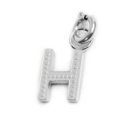 Bracciale con perle di fiume e bracciale a sfere con charm lettera cristalli