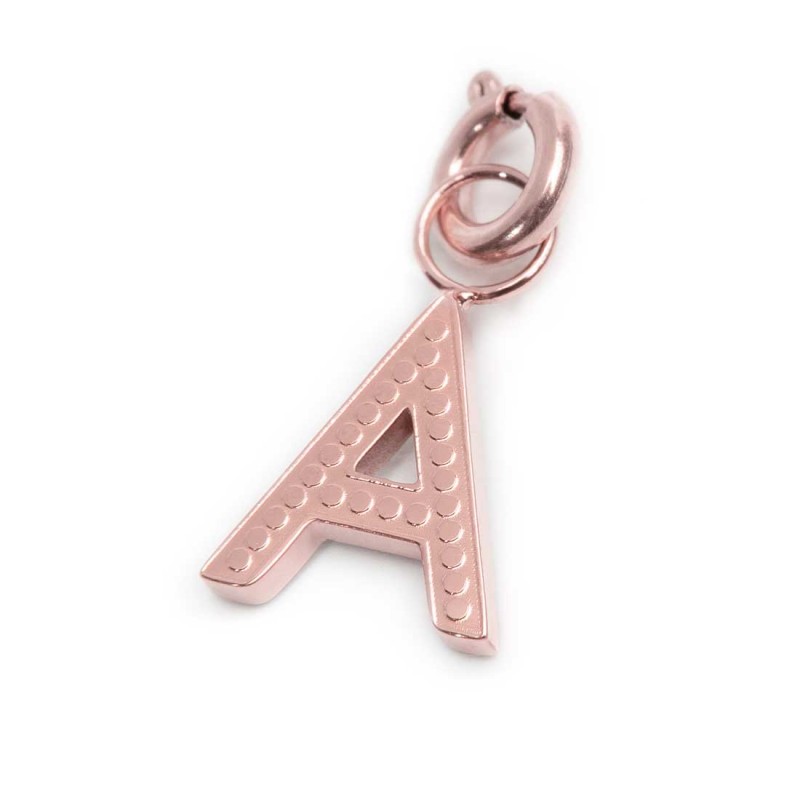 Bracciale con perle di fiume e bracciale a sfere con charm lettera cristalli