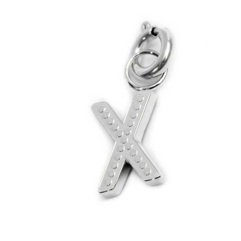 Bracciale con perle di fiume e bracciale a sfere con charm lettera cristalli