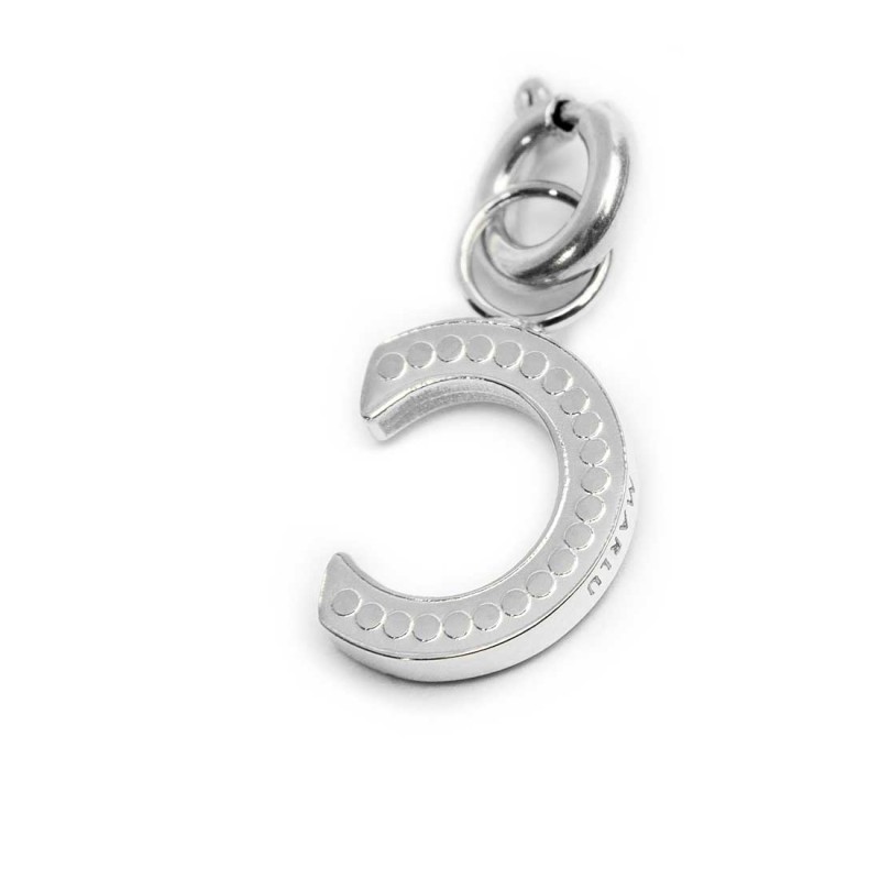 Bracciale con perle di fiume e bracciale a sfere con charm lettera cristalli