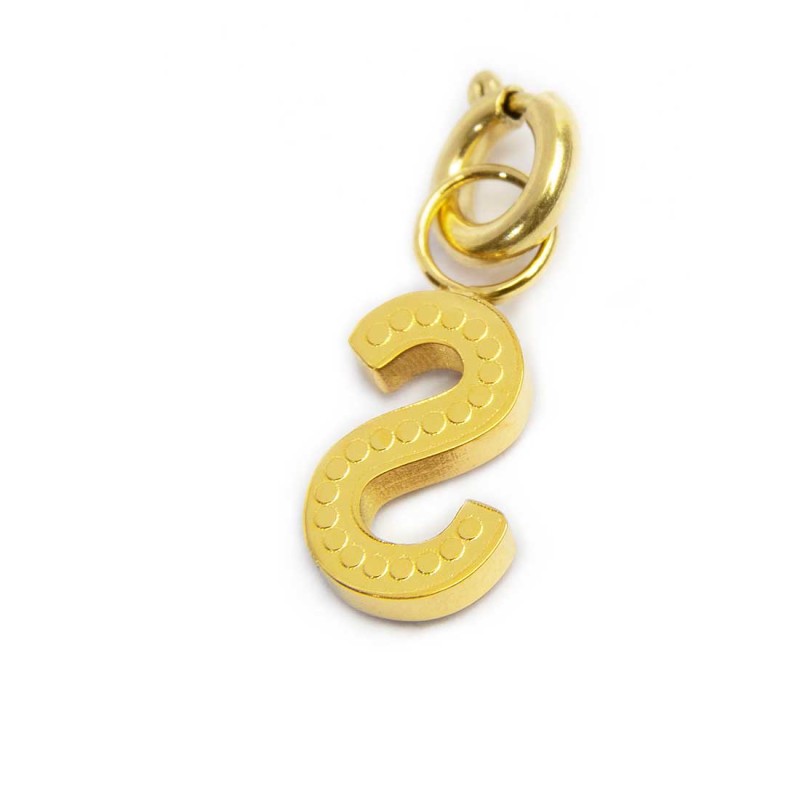 Bracciale con perle di fiume e bracciale a sfere con charm lettera cristalli