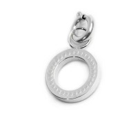 Bracciale con perle di fiume e bracciale a sfere con charm lettera cristalli