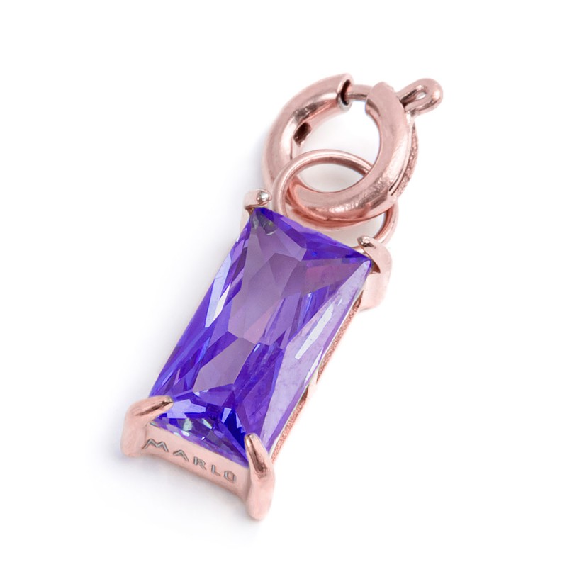 CHARM BAGUETTE CON CUBIC ZIRCONIA
