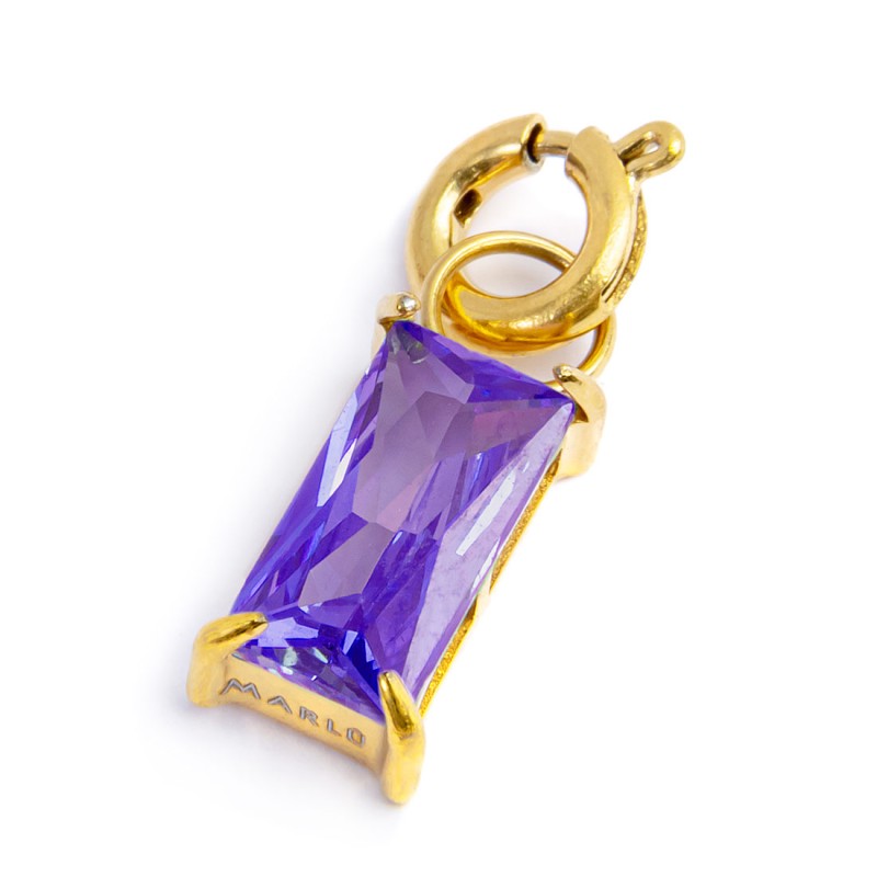 CHARM BAGUETTE CON CUBIC ZIRCONIA