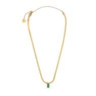 Collana catena snake con zircone baguette