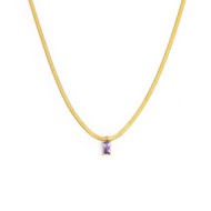 CN SNAKE PIATTA CON CZ BAGUETTE