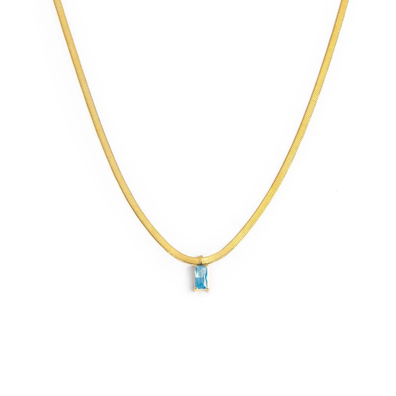 CN SNAKE PIATTA CON CZ BAGUETTE