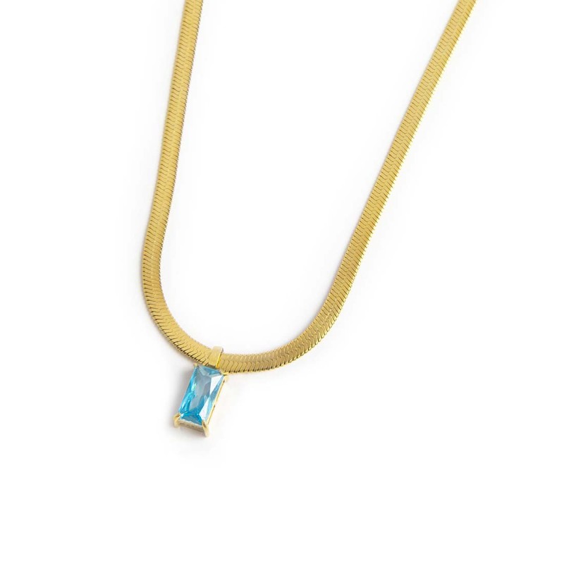 CN SNAKE PIATTA CON CZ BAGUETTE