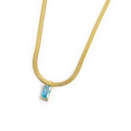 CN SNAKE PIATTA CON CZ BAGUETTE