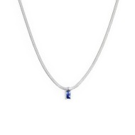 Collana catena snake con zircone baguette