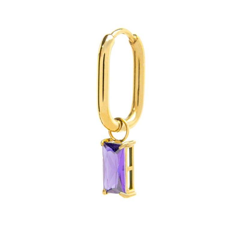 OR MONO OVALE CON CZ BAGUETTE PEND