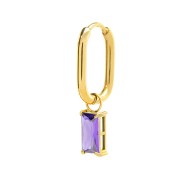OR MONO OVALE CON CZ BAGUETTE PEND