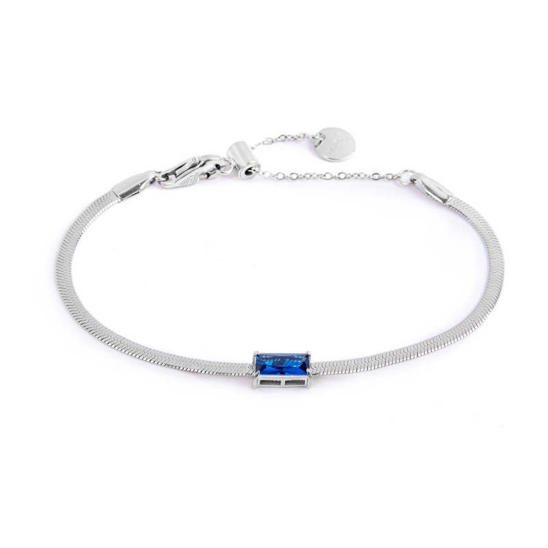 BR SNAKE PIATTA CON CZ BAGUETTE