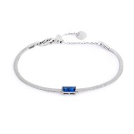 BR SNAKE PIATTA CON CZ BAGUETTE