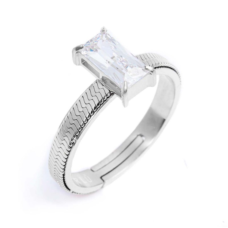 AN A FASCETTA CON CUBIC ZIRCONIA BAGUETTE