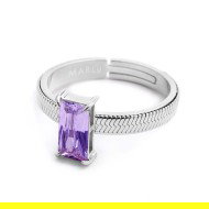 Anello con zircone baguette