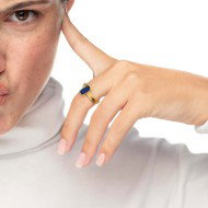 AN A FASCETTA CON CUBIC ZIRCONIA BAGUETTE