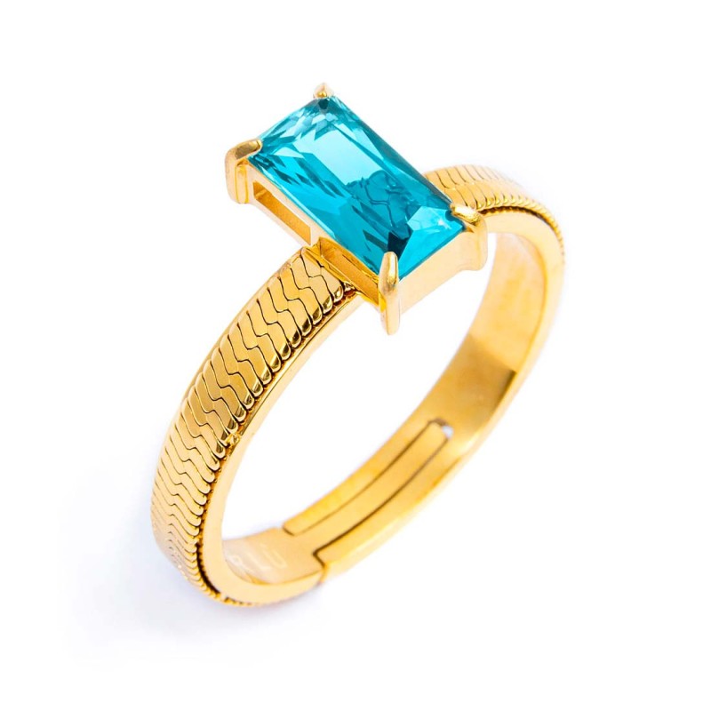 AN A FASCETTA CON CUBIC ZIRCONIA BAGUETTE