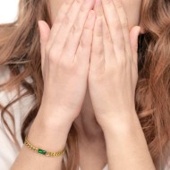 BR CATENA GRUMETTA E CRISTALLO VERDE