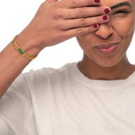 BR CATENA GRUMETTA E CRISTALLO VERDE