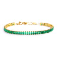 BR CATENA BAGUETTE TENNIS VERDE