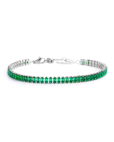 Bracciale tennis cristalli baguette