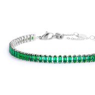 BR CATENA BAGUETTE TENNIS VERDE