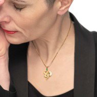 Collana catena snake quadrata con serpente pendente