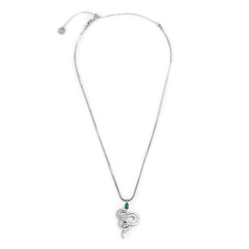 Collana catena snake quadrata con serpente pendente