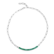Collana tennis centrale cristalli baguette