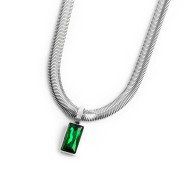 COLLANA CAT SNAKE E CRISTALLO PENDENTE