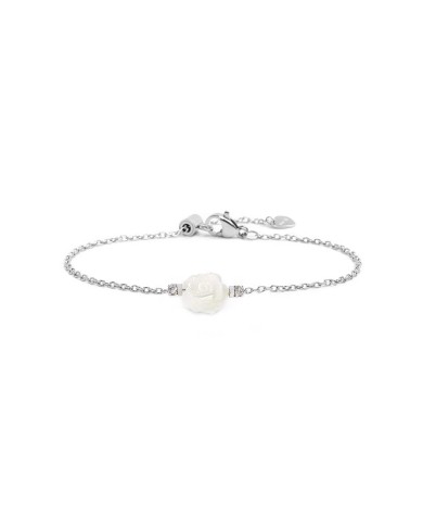 Bracciale con rosa in madreperla