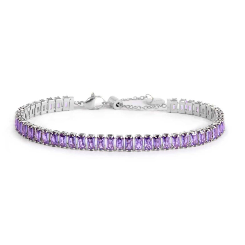 Bracciale tennis zirconi baguette