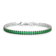Bracciale tennis zirconi baguette