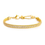 Bracciale tennis zirconi baguette catena snake squadrata